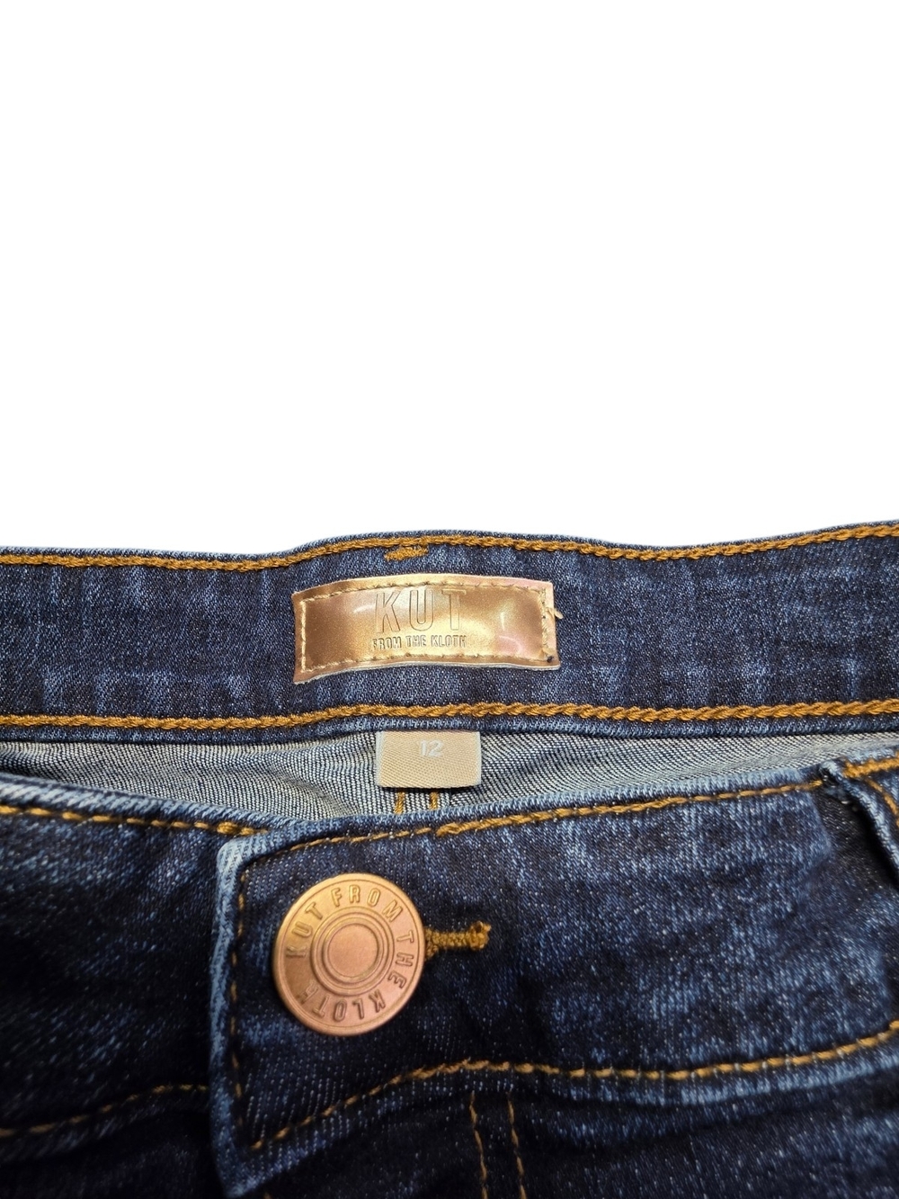 KUT from the Kloth Catherine Boyfriend Jeans Dark Wash Stretch Blue Size 12 - Picture 3 of 11